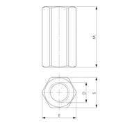 AMF AMF Tasseau en T Ebauche 16 mm Quantité:1