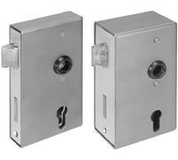 AMF Serrure de rechange 140U (pour boîtier de serrure de 30 mm, largeur du mandrin 60 mm, serrure à mortaise en acier galvanisé, tête de piège réversible, saillie de 3 mm, prévue pour cylindre