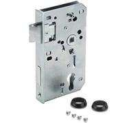 AMF Serrure de rechange 140U (pour boîtier de serrure de 40 mm, largeur du mandrin 60 mm, serrure à mortaise en acier galvanisé, tête de piège réversible, saillie de 3 mm, prévue pour cylindre