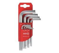 AMF Set de 9 clés hexagonales AMF 6KT SW1,5-10mm ISO2936 avec porte-clefs i.Ku. Quantité:1