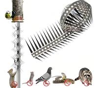 AMFUN 100cm Bande Anti Fouine en Acier Inoxydable, Découpable, Ceinture Anti Chats avec Accessoires, Ceinture Anti Fouine pour Tuyau de Descente, Grenier, Arbre Maison, Gouttière, Jardin