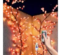 AMFUN 2.3M Guirlande Lumineuse Branche de Cerisier, 144LED Arbre Lumineux Interieur Fleur de Cerisier avec Télécommande, Minuterie, 8 Modes d'Éclairage, Décorations pour Chambre, Art Mural, Noël