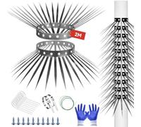 AMFUN 300cm Bande Anti Fouine en Acier Inoxydable, Découpable, Ceinture Anti Chats avec Accessoires, Ceinture Anti Fouine pour Tuyau de Descente, Grenier, Arbre Maison, Gouttière, Jardin