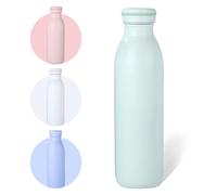 AMFUN 600 ml Bouteille D'eau Isotherme, INOX Gourde Isotherme, Gourde INOX Reutilisable sans BPA, pour Maintien Chaud 12 Heures & Froid Jusqu’à 24 Heures, pour Voyage, Sport, Gym（Vert Menthe）
