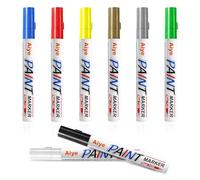 AMFUN 8PCS Marqueur Acrylique, 2mm Pointe Ronde Acrylic Paint Marker, Feutre Imperméable pour le Papier Kraft, la Peinture sur Roche, Verre, Céramique, Bois, Métal, Peindre sur la Toile (Multicolore)