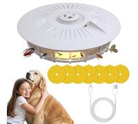 AMFUN Piège à Puces, Piège à Lumière Anti-Puces à LED 4 Modes avec 7 Autocollants de Capture, UV Lampe Tue Mouche Electrique, Lampe Piège À Puces de Glu pour Chambre, Cuisine, Salon (Blanc)