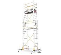 Ami-hauteur Échafaudage Télescopique en Aluminium TeleSafe XL, montage sans Outil, Capacité 230 kg, Hauteur de Travail de 5,40 à 8.20m
