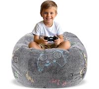 AmiCera Housse de pouf pour enfants sans rembourrage, pouf arc-en-ciel en flanelle confortable et sûr pour enfants, canapé pour enfants, rangement d'animaux en peluche, meubles de chambre à coucher
