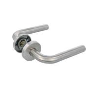 Amig -12230 Modèle 4RX Ensemble de poignées avec rosace en acier inoxydable 18/8, 136x19(d) mm, rosace diamètre 53 mm, acier mat