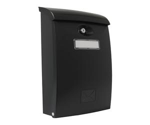 AMIG 18816 Boîte aux Lettres d'extérieur Modèle 7 en Plastique Haute résistance - Couleur Noire - Dimensions 34,5 x 20,5 x 10,5 cm
