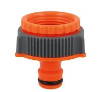 Amig - Adaptateur Et Réducteur Pour Raccord De Robinet À Tuyau | 3/4" Et 1" | Raccord Rapide Et Facile Pour Tuyaux D'Eau | Résistant Au Gel Et Aux Uv | Plastique Et Caoutchouc Abs | Orange Et Gris