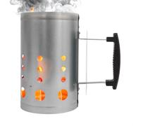 Amig - Allume-feu au charbon Fireplus pour barbecue - Fabriqué en acier galvanisé - Poignée en plastique isolant thermique - Dimensions : 27 x 17,5 x 30 cm