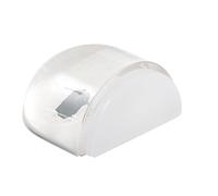 Amig - Arrêt de sol adhésif circulaire décoratif transparent avec caoutchouc pour portes de passage, protège des chocs des murs et des meubles - Ø 40 x 25 mm