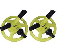 Amig - Arroseur Rotatif Avec 2 Buses | Arroseur De Pelouse | Ø150 x 110 mm | 2 Bras Rotatifs Et Connecteurs Rapides | Surface Jusqu'À 34 m² | Plastique Abs | Vert Pistache Et Noir (Lot de 2)