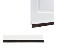 Amig - Bas de Porte Adhésif Anti-Courant d'air et Insectes | Économie d'Énergie | Installation Facile | PVC Durable, Blanc, 1m, Imitation Bois