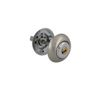 Amig - Béquille avec clé point Mod. 50R-KD | Combinaison cylindre condamnation | Chrome mat | Augmente la sécurité des portes d'entrée | Pour portes de 35 à 45 mm d'épaisseur | Rosace de Ø54 mm
