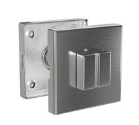 Amig - Béquille pour poignées de rosace ronde Mod. 9RX Ø53 mm, carré de 6 mm, design élégant et simple, condamnation avec système de déverrouillage extérieur en acier inoxydable noir