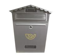 Amig - Boîte aux Lettres extérieure | Boîte aux Lettres pour Mur, Mur ou clôture | Dimensions : 37 x 32 x 10,5 cm | Acier | Couleur Argent