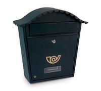 Amig - Boîte aux Lettres extérieure de Style Classique | Acier | Format A4 | avec Serrure et clé | Installation Simple | Couleur : Noir | Dimensions : 36 x 33,5 x 10,5 cm