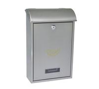 Amig - Boîte aux Lettres Extérieure en Acier Inoxydable Modèle 2 | Installation Facile avec Vis Incluses | Porte avec Serrure | Haute Résistance | Fente Supérieure | 400 x 250 x 100 mm | Argenté