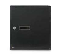 Amig - Boîte aux Lettres intérieure Moderne - Ouverture arrière sécurisée - Acier allié Robuste - Installation Facile - Dimensions DIN A4, Noir, 400 x 360 x 100 mm