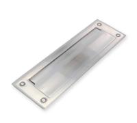 Amig - Boîte aux lettres pour murs ou portes intérieures et extérieures | Dimensions totales 254x73 mm - Dimensions de l'ouverture 198x48 mm | En acier inoxydable | Couleur argentée