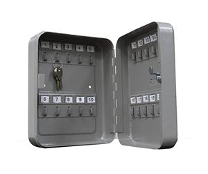 Amig - Boîte Porte-clé Murale Mod.2171 en Acier Finition époxy Gris avec Serrure de sécurité et 2 clés brutes | suspensions avec capacité de 45 clés | Dimensions : 300 x 240 x 70 mm