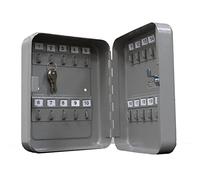 Amig - Boîte porte-clé murale Mod.2171 en acier finition gris époxy avec serrure de sécurité et 2 clés brutes | suspensions avec capacité de 45 clés | Dimensions : 300 x 240 x 70 mm