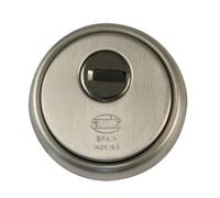 Amig - Bouclier de Sécurité | Acier Fritté Résistant | Plaque Anti-Perçage | Pour Portes 40mm | Décoratif, Acero Inox, Ø65mm, Acier Inoxydable 18/8