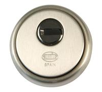 Amig - Bouclier rond de sécurité pour serrures Mod. 40 | Ø 65 mm | Avec plaque anti-perçage et écrous anti-vol | Anneau extérieur massif | Laiton chromé mat
