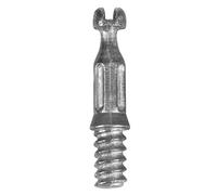Amig - Boulon Camlock | Métal | Pour filetage en bois | Ø 6 x 20 x 9,5 mm | 10 pcs | Pour assemblage de planches avec raccord Camlock modèle 53 | Raccordement d'étagère | Zamak argenté