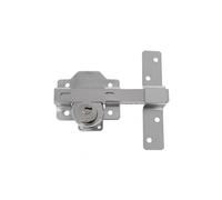 Amig - Boulon de recouvrement en acier pour portes | Avec cylindre de sécurité rond | 88 x 153 mm, cylindre intérieur 34 mm et extérieur : 70 mm | Comprend 5 clés à points | Acier chromé brillant
