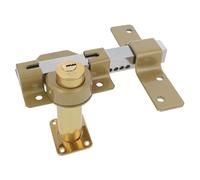 Amig - Boulon de recouvrement en acier pour portes | Avec cylindre de sécurité rond | 88 x 153 mm, cylindre intérieur 34 mm et extérieur : 70 mm | Comprend 5 clés à points | Martèle Acier