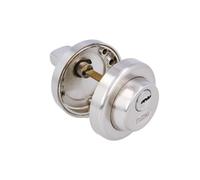 Amig - Bouton de porte de design contemporain modèle 46R-KD Zamak avec finition Chromée mate | Ø52 mm | 3 clés à points pour la vie privée | Carré de 6 mm | Idéal pour portes de 35-45 mm