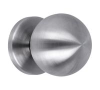 Amig - Bouton de porte fixe pour portes extérieures - Bouton décoratif en acier inoxydable pour installation sur un seul côté - Bouton Ø70 mm base Ø92 mm - Acier inoxydable - Finition argent - Mod. 56