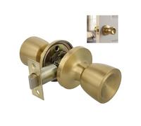 Amig - Bouton de Porte Intérieur en Laiton Mat | Durable et Multi-Usage | Installation Facile | Idéal pour Portes en Bois 35-45 mm | Serrure Encastrée, Copain, 60/70 mm, Laiton