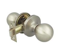 Amig - Bouton de porte intérieure | Avec poignée d'entrée 60/70 mm | Bouton à bille des deux côtés | Pour portes de passage en bois de 35 à 45 mm | Argent Mat