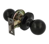 Amig - Bouton de Porte Passage en Laiton Noir | Poignée Confortable et Élégante | Robuste pour Portes en Bois 35-45 mm | Installation Facile