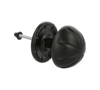 Amig - Bouton de Porte Rustique en Zamak Noir Mat, Modèle 16 - Solide et Élégant pour Portes Extérieures - Installation Facile, Noir, Bois, 75mm