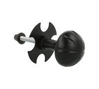 Amig - Bouton | Fixe Et Avec Rosette | Ø 55 mm | Finition Simple Et Élégante | Idéal Pour Tous Types De Portes Intérieures | Plaque En Acier Et Bouton En Zamak Noir
