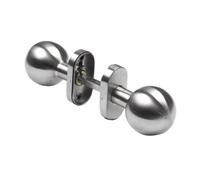 Amig - Bouton/Poignée ronde pour porte intérieure - Mod. 11AL - Prise ergonomique - Rosace ronde - Acier inoxydable 18/8 mat - Ø62 x 77 mm