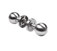 Amig - Bouton/Poignée ronde pour porte intérieure - Mod. 11GR - Prise ergonomique - Rosace ronde - Acier inoxydable 18/8 mat - Ø50 x 78 mm