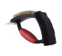 Amig - Brosse de Nettoyage Barbecue 3 en 1 AM35 - Grattoir en Acier Inoxydable 430 + Fil de cuivre + Manche TPR - 16,5 x 11,5 x 7 cm - Utilisation extérieure sur grilles