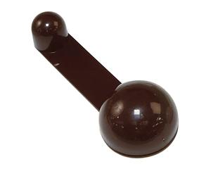Amig - Butée adhésive pour portes de passage | Diamètre 40 x 27 x 108 mm | Modèle 404 | Plastique | Marron | Fixation au sol | Épaisseur maximale de porte 45 mm