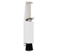 Amig - Butée de porte en caoutchouc pour maintenir les portes ouvertes - Butée verticale en zamak - Anti-claquements - Dimensions : 165 x 30 mm - Course : 45 mm - Blanc