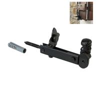 Amig - Butée de volet roulant en Acier et Zamak - Dimensions : 157 x 60 mm - Finition noire mate - Réglable de 30 à 60 mm - Chevilles et vis incluses - Butée de fenêtre pour prévenir les chocs