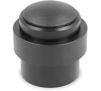Amig - Butée pour portes de passage | Diamètre 30 x 36 mm | Modèle 205 | Aluminium avec finition noire mate | Canto rond | Comprend des tirefonds + chevilles pour son installation (Lot de 6)