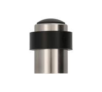 Amig - Butée pour portes de passage - Diamètre 30 x 48 mm - Modèle 206 - Aluminium avec finition nickel brossée - Côte rond - Comprend des tirefonds + chevilles pour son installation