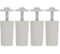Amig - Butée pour Volets roulants, en Plastique, Blanc, Amortisseur avec vis M5 antirouille et rondelle extérieure, résistante aux intempéries, Longueur : 40 mm (Lot de 2)