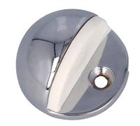 Amig - Butoir De Porte | Ø45 X 25 mm | Fixation Au Sol Avec Vis | Dispositif De Retenue Simple pour Protéger les Murs Contre les Coups Et les Rayures | Empêche les Claquements | Zamak Chromé Brillant